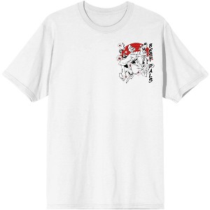 Scooby Doo Best Pals Front & Back Art Adult White Crew Neck Short Sleeve T-shirt - 1 of 3