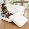 Modern Modular Sectional Sofa with Storage Ottoman 6 Seater Chenille Sofa Couch with Contemporary Cylindrica Arm for Living Room-Tanpinhause - 4 of 4