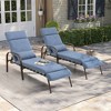 Pellebant Outdoor Recliner Adjustable Chaise Lounge Chair with Cushion & Pillow - 2 of 4