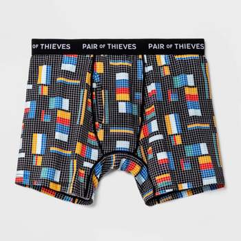 Pair of Thieves Men's Colorful Lines Super Fit Boxer Briefs - Blue