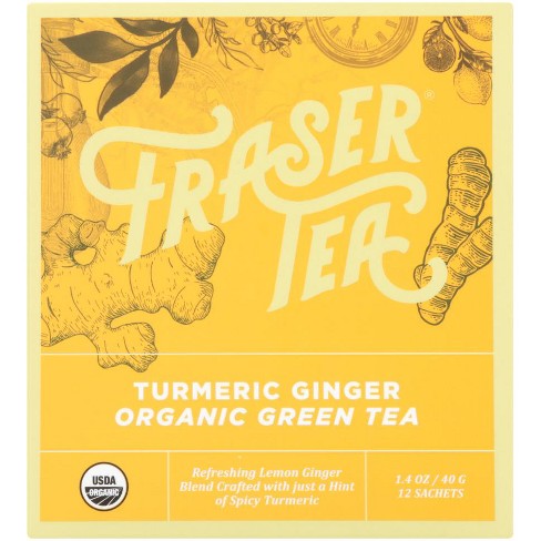 Fraser Tea Green Turmeric Ginger - Case Of 6 - 1.4oz : Target