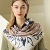 Anna-Kaci Women's Floral Print Square Scarf with Silky Fabric Lightweight Accessory for Layering and Styling - 3 of 4
