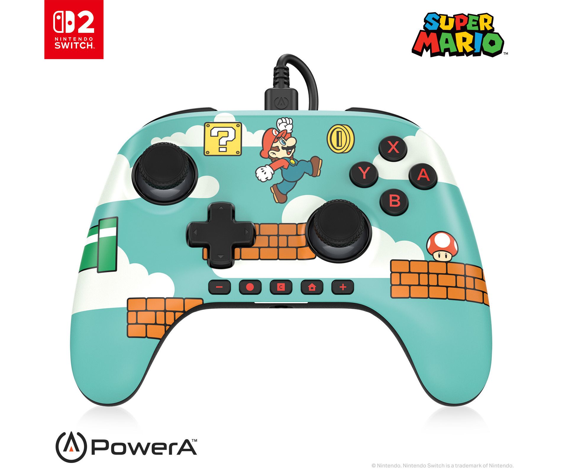 Advantage Wired Controller for Nintendo Switch 2 - Mario Time: USB, 10ft Cable Length