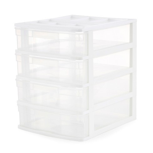 STORi Clear Drawer Organizers Plastic Desk 6 Piece Set for sale