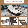 PAGED Outdoor Chaise Lounge Adjustable Rattan Outdoor Lounge Chair with Cushion Pool Lounge Chairs with Wheels for Poolside - 2 of 4