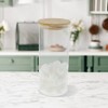 Unique Bargains with Bamboo Lid Decorative Jars Wood Color Clear 1Pc - 2 of 4