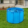 VEVOR Canvas Fish Pond, 448.8 Gal Capacity Above Ground Fish Pond, Foldable PVC Koi Tank, Round Goldfish Tank with Stable Frame and Drain Valve,Blue - 2 of 4