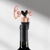 Unique Bargains Bottle Stoppers Heart with "Love" Zinc Alloy PTR Rose 3.54"x1.77"x0.79" 1 Pc - 2 of 3