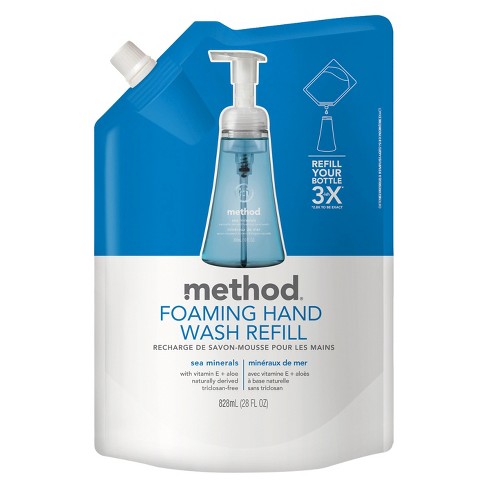 refill soap hand method foaming wash minerals sea oz target fl pouch