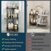 Aoibox 3-Tier Stainless Steel Corner Shower Caddy with Soap Holder & 4 Hooks, Large Capacity Bathroom Organizer for Shower Essentials, Black - 2 of 4