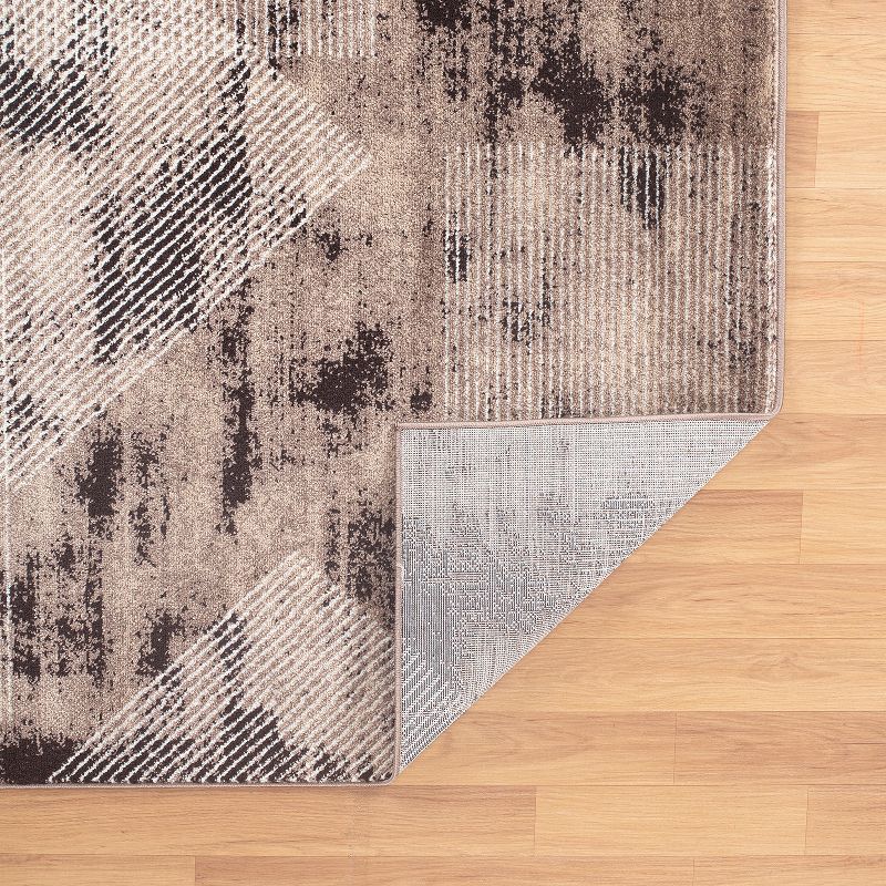 World Rug Gallery Contemporary Distressed Geometric Area Rug, 3 of 11