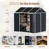 Vynxaria 8x7FT Outdoor Resin Storage Shed with Floor, Two Windows & Pad-Lockable Double Doors, Plastic Shed for Garden/Patio/Yard, Dark Gray - 3 of 4