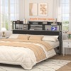 Aheaplus Storage Headboard with Led Lights & Charging Station - 2 of 4