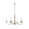 Elegant Lighting Merritt Collection Chandelier D39.8 H24 Lt:6 Weathered Dove Finish - 3 of 4