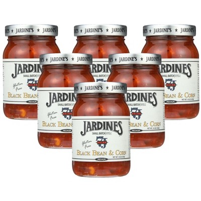 Jardines Medium Black Bean and Corn Salsa - 6 pack, 16 oz