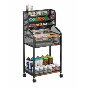 Rolling Art Cart 3 Tier Craft Cart With Wheels And Barbados