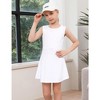 Girls Tennis Dress with Built-in Shorts Girls Athletic Dress Sleeveless A Line Tennis Dress Pleated Girls Golf Dress - 2 of 4