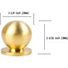 attop 8pcs Round Solid Brass Pulls Cabinet Drawer Knobs Small Gold Handles for Dresser Handles Knobs,1 Inch (25mm) - 3 of 3