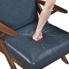 Sapphtopaz Accent Chair Solid Rubberwood Frame Modern Leather Lounge Chair Living Room Chair Comfy Chair for Living Room - 2 of 4