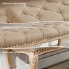Arceso Bedroom Bench, French Vintage Tufted Entryway Bench, 45.2" Carving Upholstered End of Bed Bench - 4 of 4