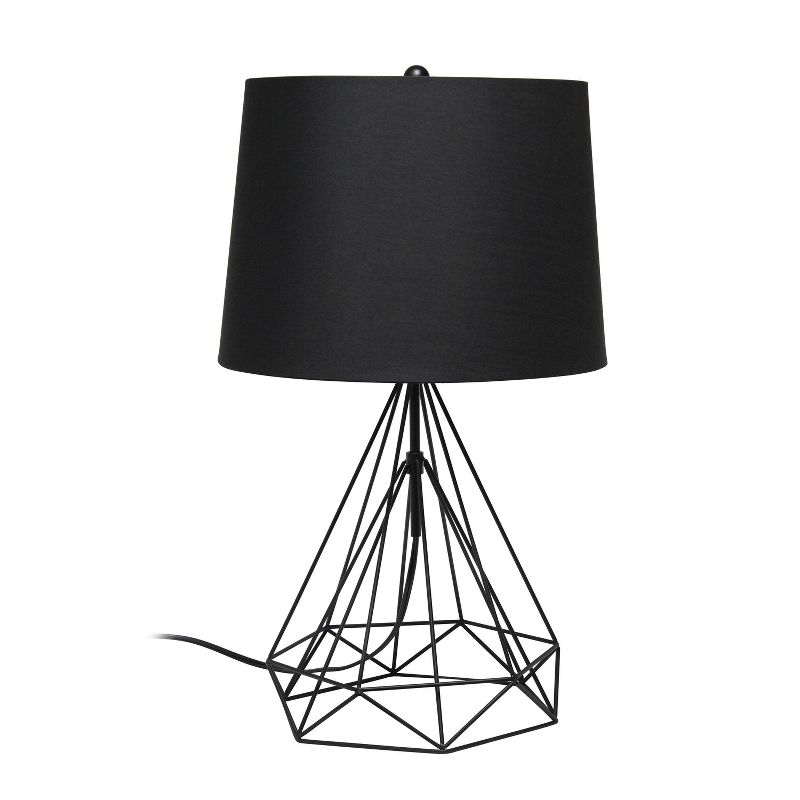 Geometric Wired Table Lamp with Fabric Shade - Lalia Home, 1 of 9