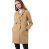 INSPIRE CHIC Women's Notched Lapel Double Breasted Raglan Sleeve Winter Coat - 2 of 4