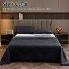 Cooling Comforter, Sided Cold Tech Fabric, Queen Size, Black, Lightweight, Breathable, for Night Sweats, Hot Sleepers - 3 of 4