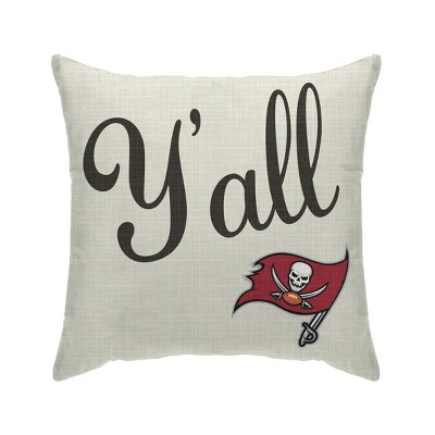 NFL Tampa Bay Buccaneers Y'all Decorative Throw Pillow