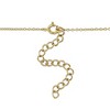 EVERLY JEWELRY | Yellow Plated Sterling Silver 5 1/3 CT TGW Created White Sapphire and Mother of Pearl Necklace with Chain, 18"+2"ext - 4 of 4