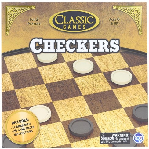 TRADITIONAL BOARD GAMES DRAUGHTS for Adults and Children 