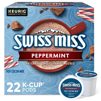 Swiss Miss Peppermint Cocoa Keurig K-Cup Pods - Hot Cocoa - 22ct