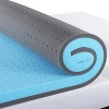 PAGED Mattress Topper Gel Infused Memory Foam Mattress Cooling Mattress with Porous Design for Bedroom, Blue+Gray - 2 of 4