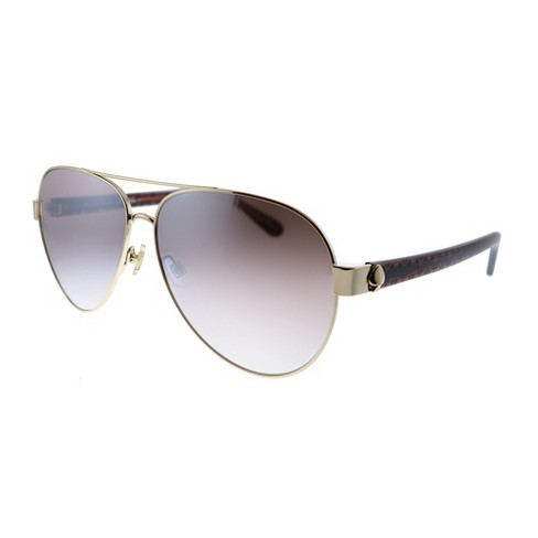 Kate Spade Ks Geneva/s Eyr Womens Aviator Sunglasses Gold Pink