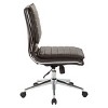 Armless Mid Back Manager's Faux Leather Chair with Chrome Base - OSP Designs - image 3 of 4