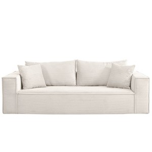 Aukfa Sleeper Sofa Couches for Living Room, Luxury Modern Couch with Deep Seat, No Assembly Required, 3 Seater, White - 1 of 4