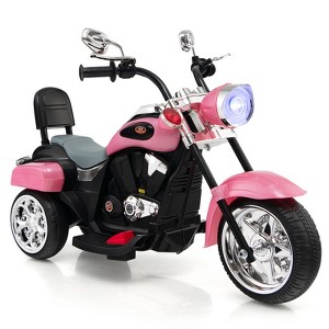 Costway 3 Wheel Kids Ride On Motorcycle 6V Battery Powered Electric Toy Blue/Pink/White/Red - 1 of 4