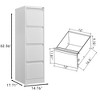 GustoWave 3 Drawer File Cabinet with Lock, Vertical File Cabinets, Heavy Duty Steel Filing Storage Cabinet for Legal/A4/F4 Files - 2 of 4