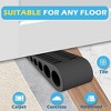 DOMETOUR Rubber Door Stoppers for Bottom of Door, Heavy Duty Wedge with Holder, Non-Slip, No Sliding Drilling, Black - 4 of 4
