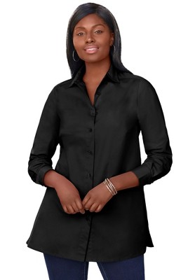 Jessica London Women's Plus Size Stretch Poplin Tunic