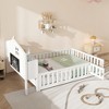 Aortzio Full-size Floor Bed with Bookcases&Blackboards,Platform Beds with Guardrails&Storage Headboards - 3 of 4
