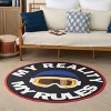 Nourison 5' Round Washable Imagination Skiing Non Skid Woven Area Rug - 4 of 4
