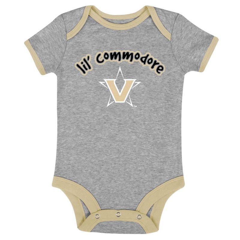 NCAA Vanderbilt Commodores Infant 3pk Bodysuit, 4 of 5