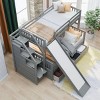 Streamdale Twin over Full Bunk Bed with Drawers, Storage and Slide, Multifunction, Gray - 2 of 4