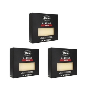 Plantlife Man and Nature All-N-1 Bar Soap – Moisturizing, Soothing, Handcrafted, Plant-Based – Made in California, 4oz - 1 of 4