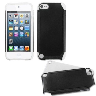 MYBAT For Apple iPod Touch 5th Gen/6th Gen Black White Fusion Hard Hybrid Case