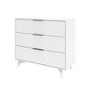 Plank+Beam 3 Drawer Dresser with Brass Handle - 2 of 4
