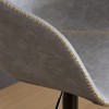 PAGED Bar Stools Set of 2 Height Adjustable Swivel Velvet Counter Stools with Button Tufted Back and Chrome Base for Pub, Dining Room - 4 of 4