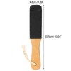Unique Bargains Wooden Silicon Dual Sided Foot File Coarse and Fine Pedicure Removes Dead Skin Carbide Beige Black 1 Pc - 4 of 4