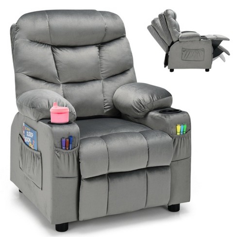 Big kid recliner with store cup holder