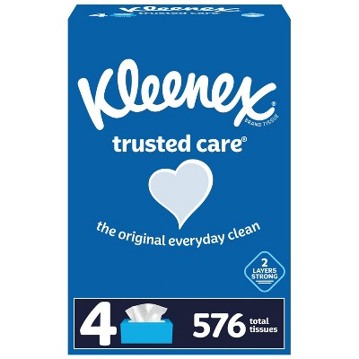 Kleenex Trusted Care Facial Tissue - 4pk/144ct